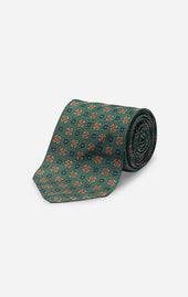 Green, Navy & Orange - Untipped Tie