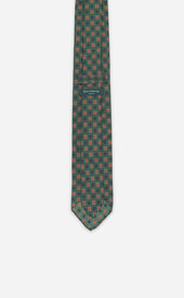 Green Navy Orange Untipped Tie