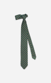 Green Navy Orange Untipped Tie