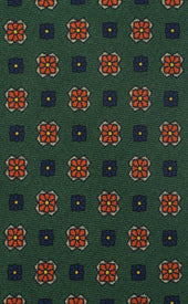Green Navy Orange Untipped Tie