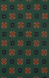 Green Navy Orange Untipped Tie