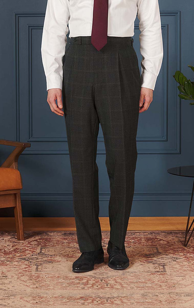 Char-Brown Tropical Check - Neo 2 Trousers