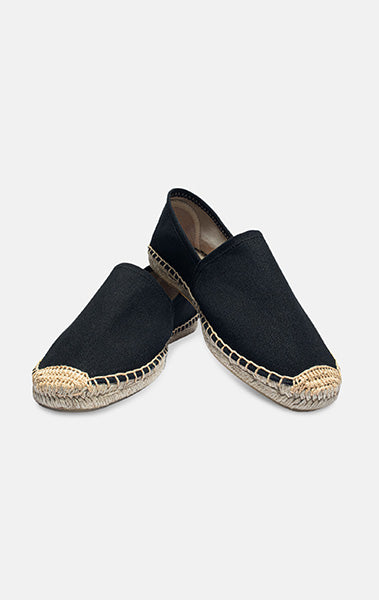Black Canvas - Espadrille Shoes