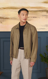 Wheat Hopsack Blouson Jacket