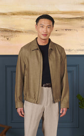 Wheat Hopsack Blouson Jacket