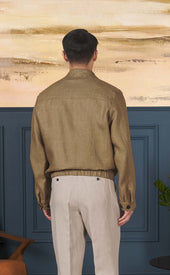 Wheat Hopsack Blouson Jacket