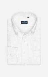 White Seersucker Popover Shirt
