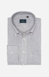 Dove Gray - Button-Down Collar - Linen