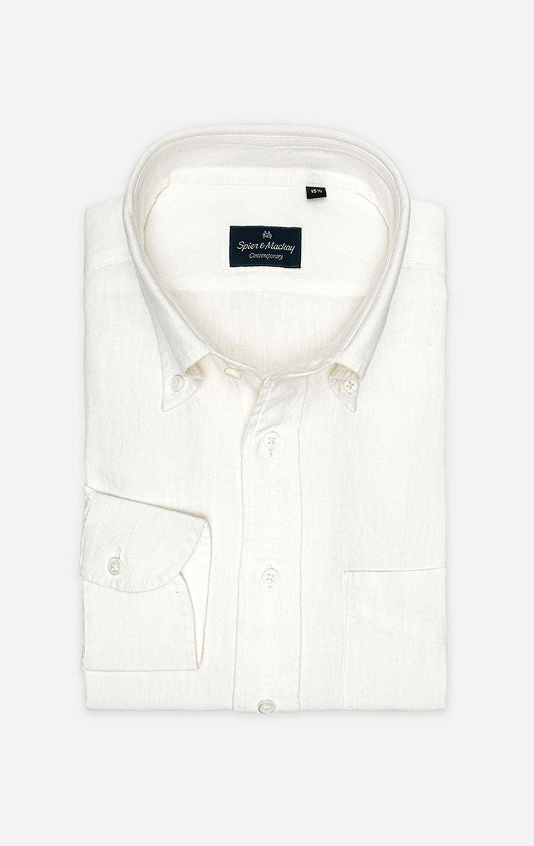 Button Down Collar Linen
