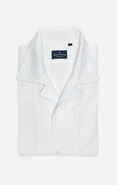 White Seersucker Cabana Shirt