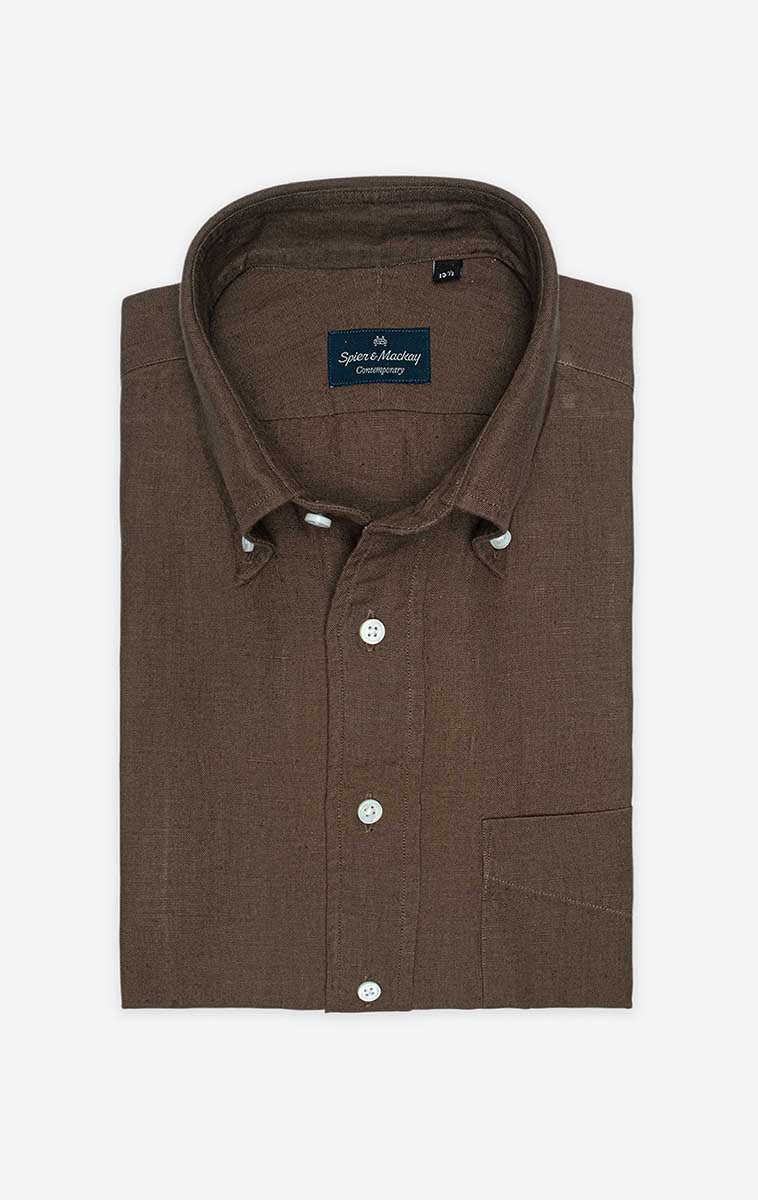 Button Down Collar Linen
