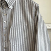 Dead Stock Cotton Oxford Stripe Dress Shirt