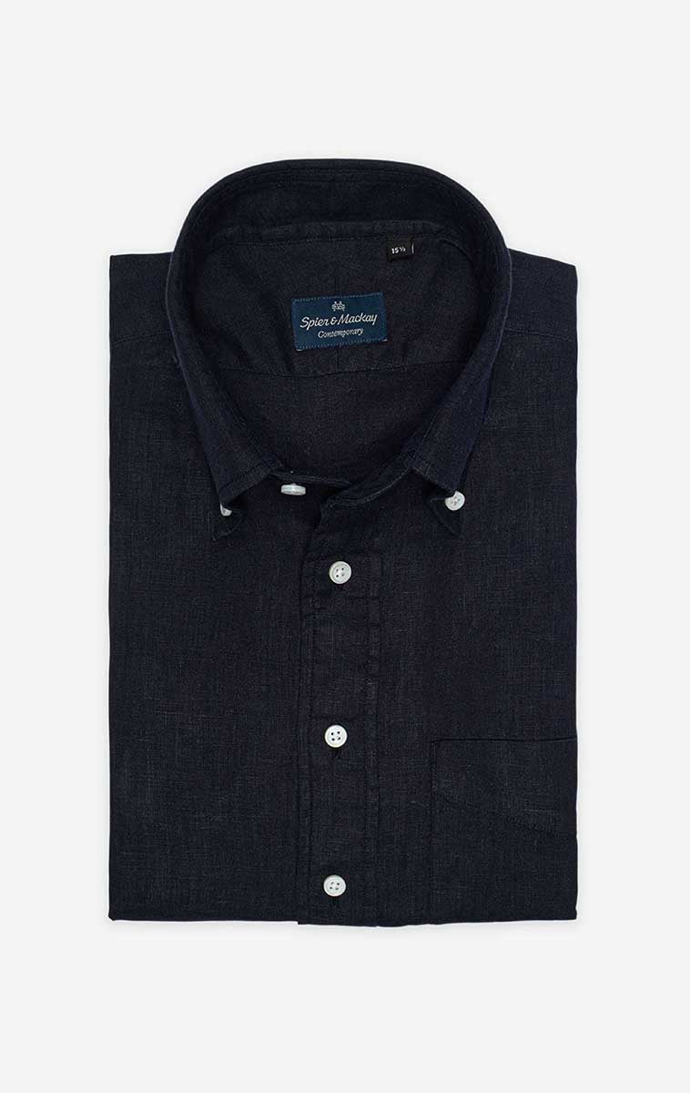 Button Down Collar Linen