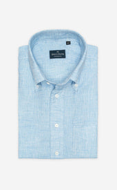 Light Chambray Button Down Collar Linen