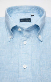 Light Chambray Button Down Collar Linen