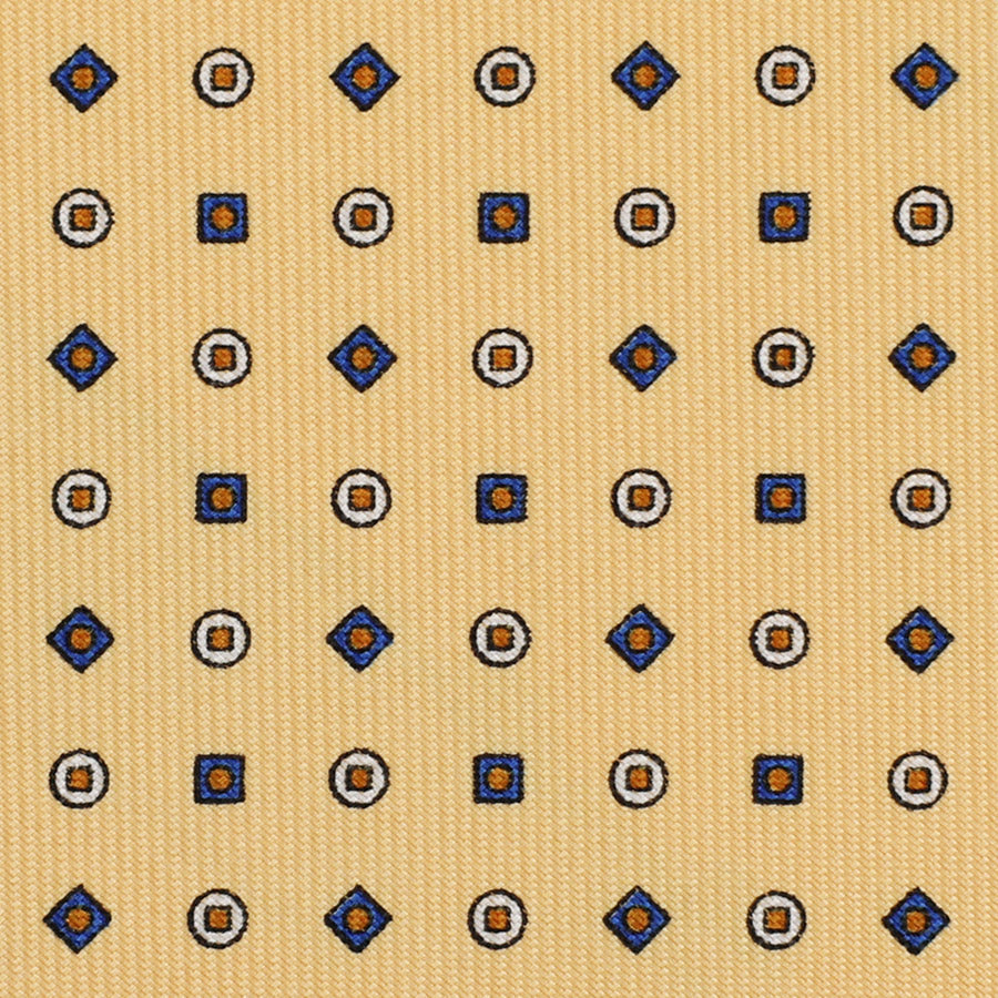 Geometrical Silk Bespoke Tie Honey