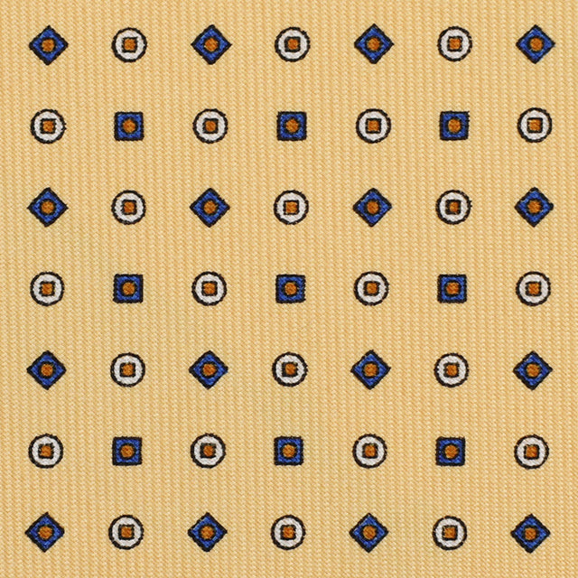 Geometrical Silk Bespoke Tie - Honey