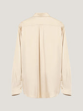 Pearl Satin Loose Fit Single Cuff Shirt