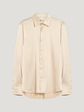Pearl Satin Loose Fit Single Cuff Shirt