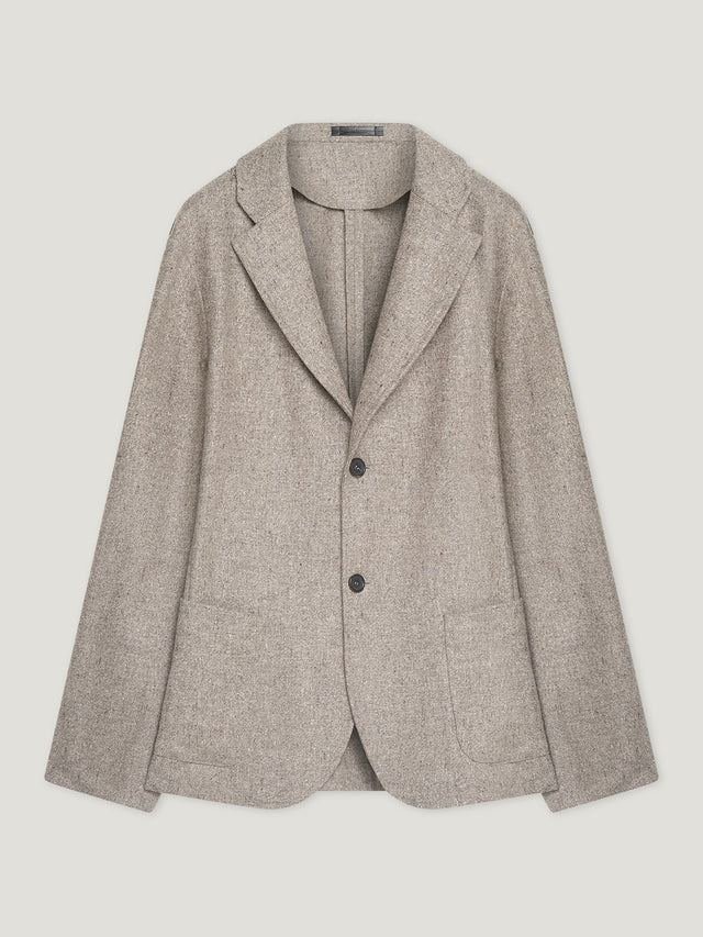 Natural 2 Button Wool Jacket