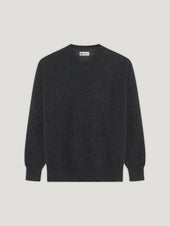 Charcoal 4 Ply Favourite V Neck Sweater