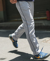 1970s Heavyweight Waffle Knit Jogger Pants - Gray