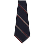 Fox Brothers Striped Wool Bespoke Tie Navy