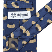Geometrical Jacquard Silk Tie Light Hand Rolled