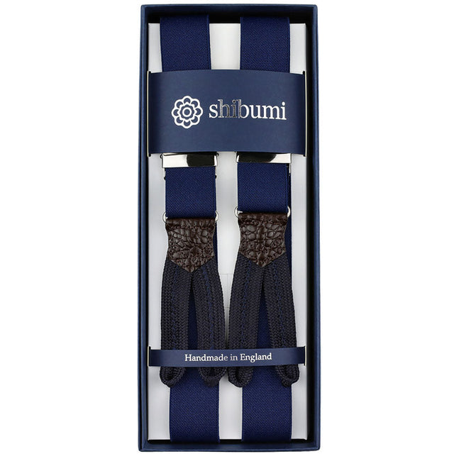 Elastic Barathea Braces - Navy