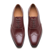 J Rgen Z Spiral Austerity Wingtip Oxford Rosewood Brown Aniline Calf Hand Welted Spiral Collection