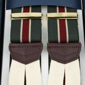 Elastic Barathea Braces Olive Cream