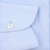 Poplin Semi Spread Shirt Light Gingham
