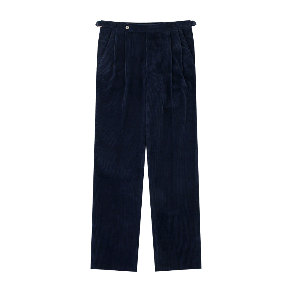 Corduroy Adjust 2pleats Relaxed Trousers