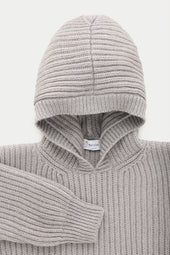 Wool Chunky Pullover Hoodie Sawdust