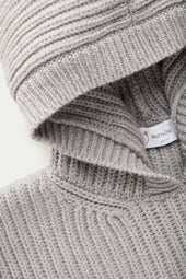 Wool Chunky Pullover Hoodie Sawdust