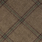 Maison Hellard Bespoke Linen Tie - Brown Windowpane