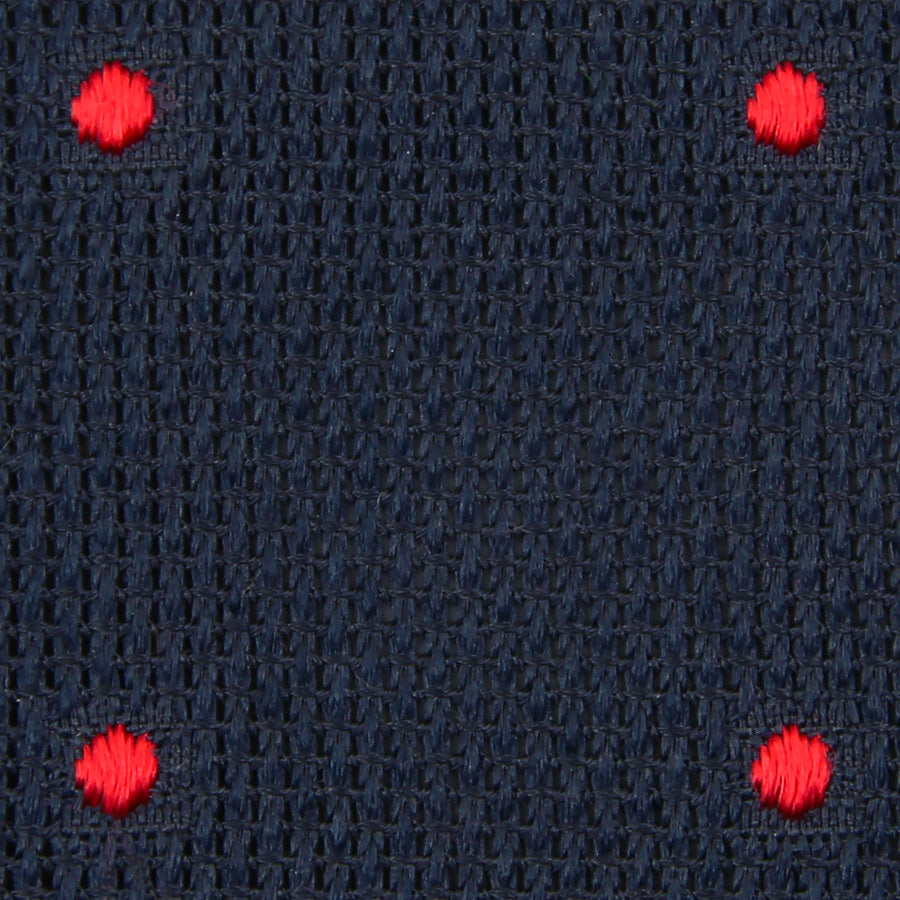 Dotted Grenadine Garza Fina Bespoke Tie Midnight Cherry