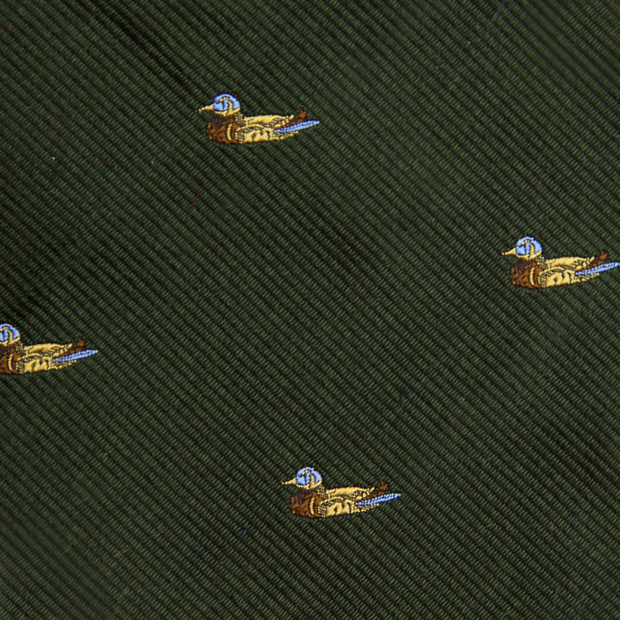 Vintage Bespoke Animal Crest Silk Tie