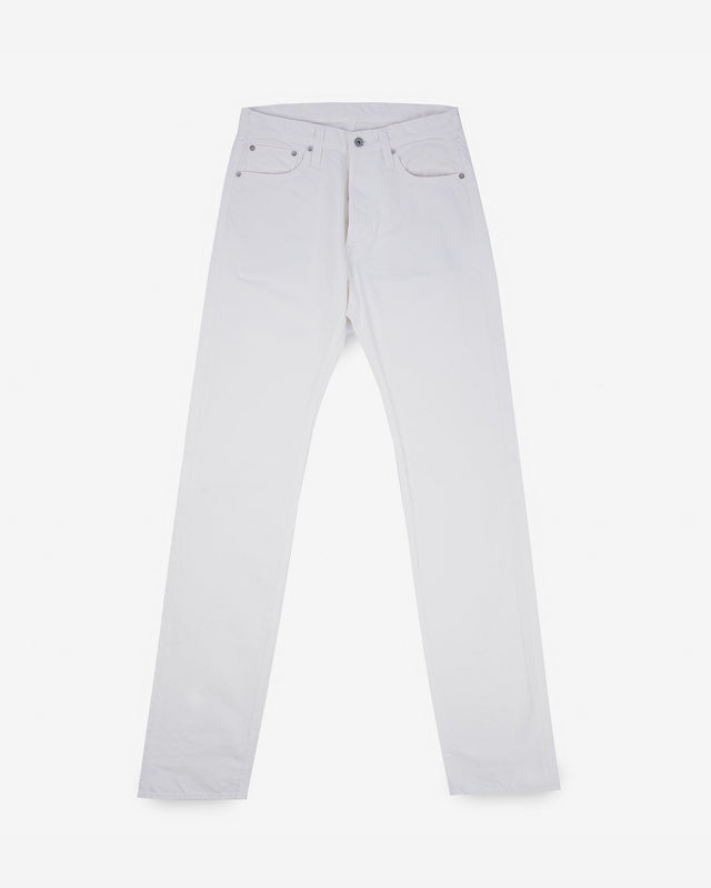 13.5oz Denim Straight Cut Jeans - White