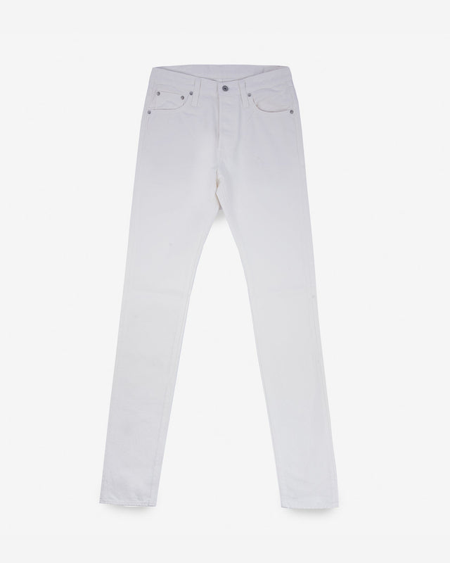 13.5oz Denim Slim Tapered Cut Jeans - White