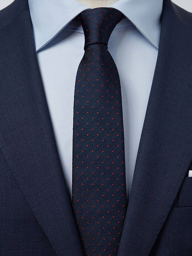 Blue & Red Tie Dot
