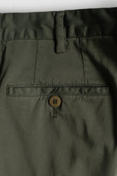 Deep green satin cotton silk sport trousers