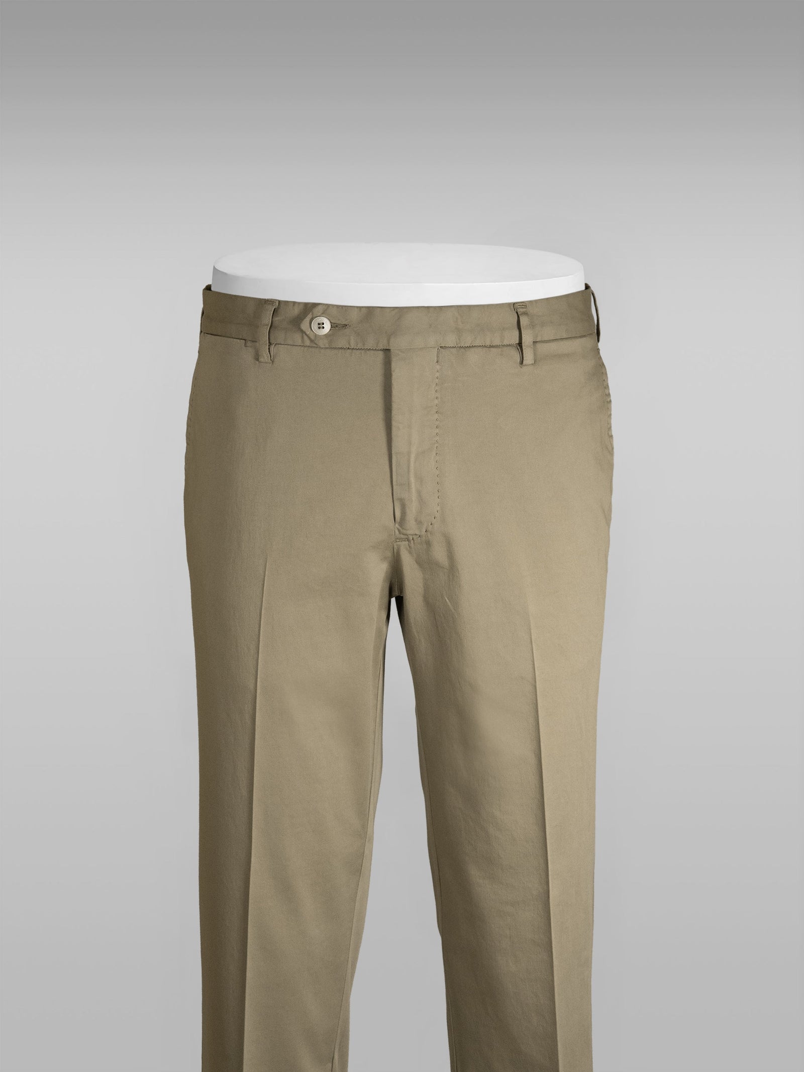 Mastic Beige Satin Cotton Silk Sport Trousers
