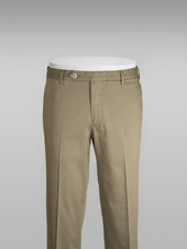 Mastic beige satin cotton silk sport trousers