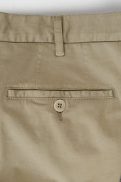 Mastic Beige Satin Cotton Silk Sport Trousers