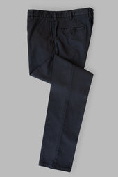 Dark Blue Satin Cotton Silk Sport Trousers