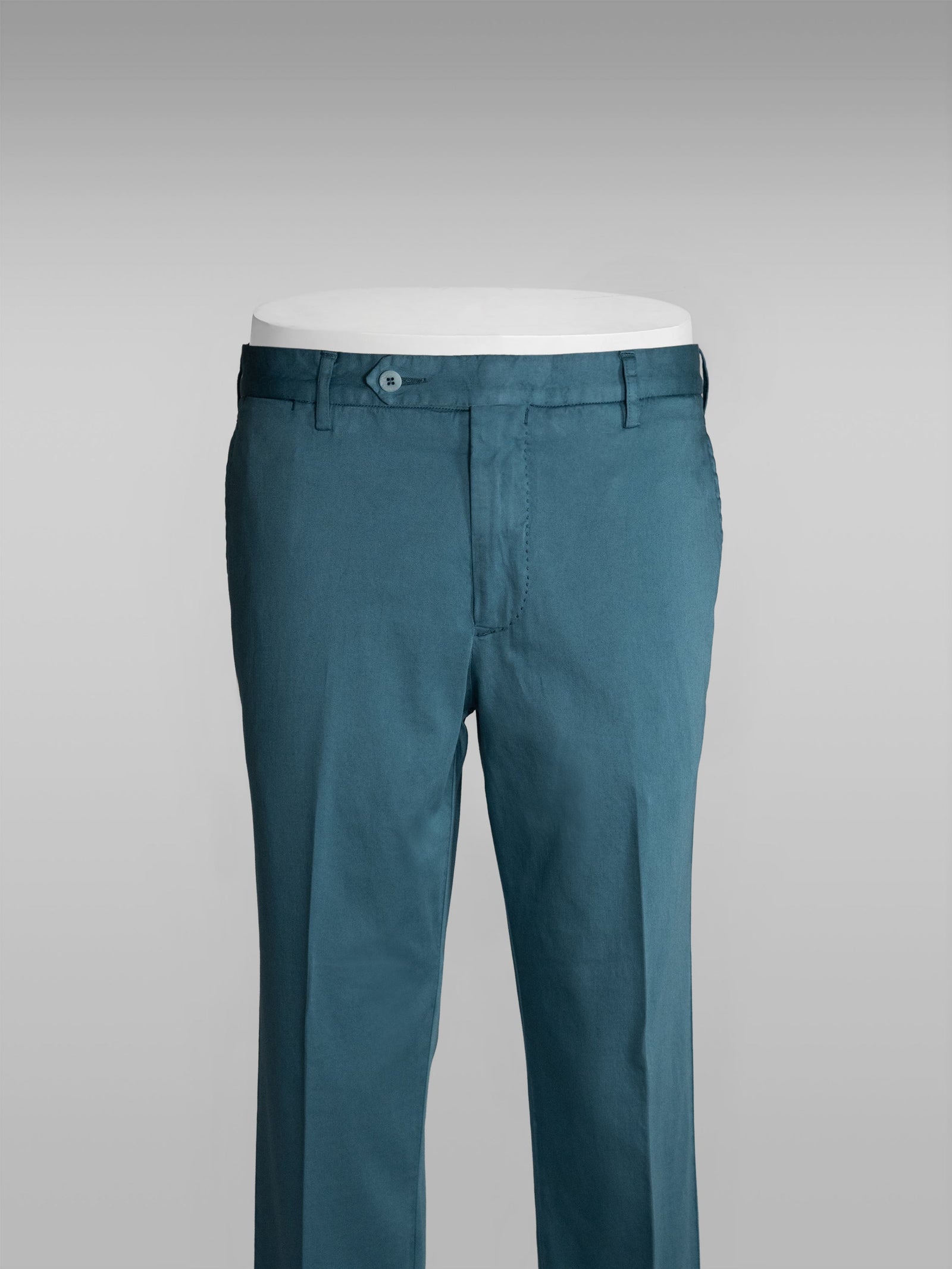 Shark Blue Satin Cotton Silk Sport Trousers