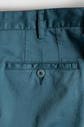 Shark Blue Satin Cotton Silk Sport Trousers