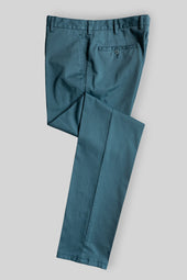 Shark Blue Satin Cotton Silk Sport Trousers