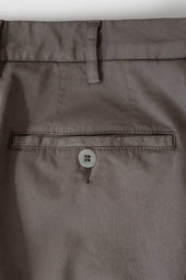 Tobacco satin cotton silk sport trousers